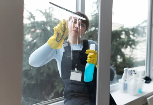 Nettoyage de vitres intérieures et extérieures au Quillio